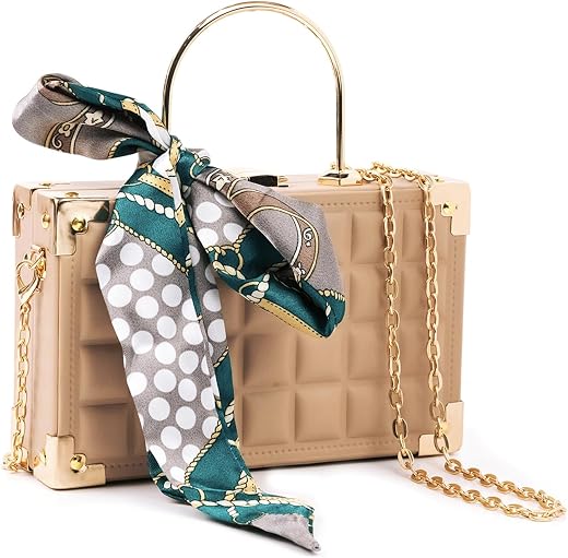 INOVERA (LABEL) Evening Hand Clutches for Women, Girls, Ladies - Stylish Party Wedding Hand Clutch with Handle and Chain S...