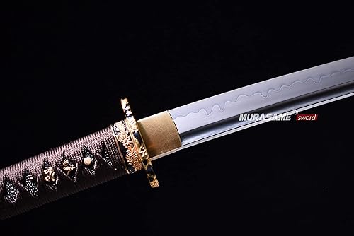 Miniatura 3 de MURASAME Katana Espada Real 41 pulgadas L6 Acero Arcilla Templado Bonito Hamon Muy Afilado Parte Superior Hecho A Mano