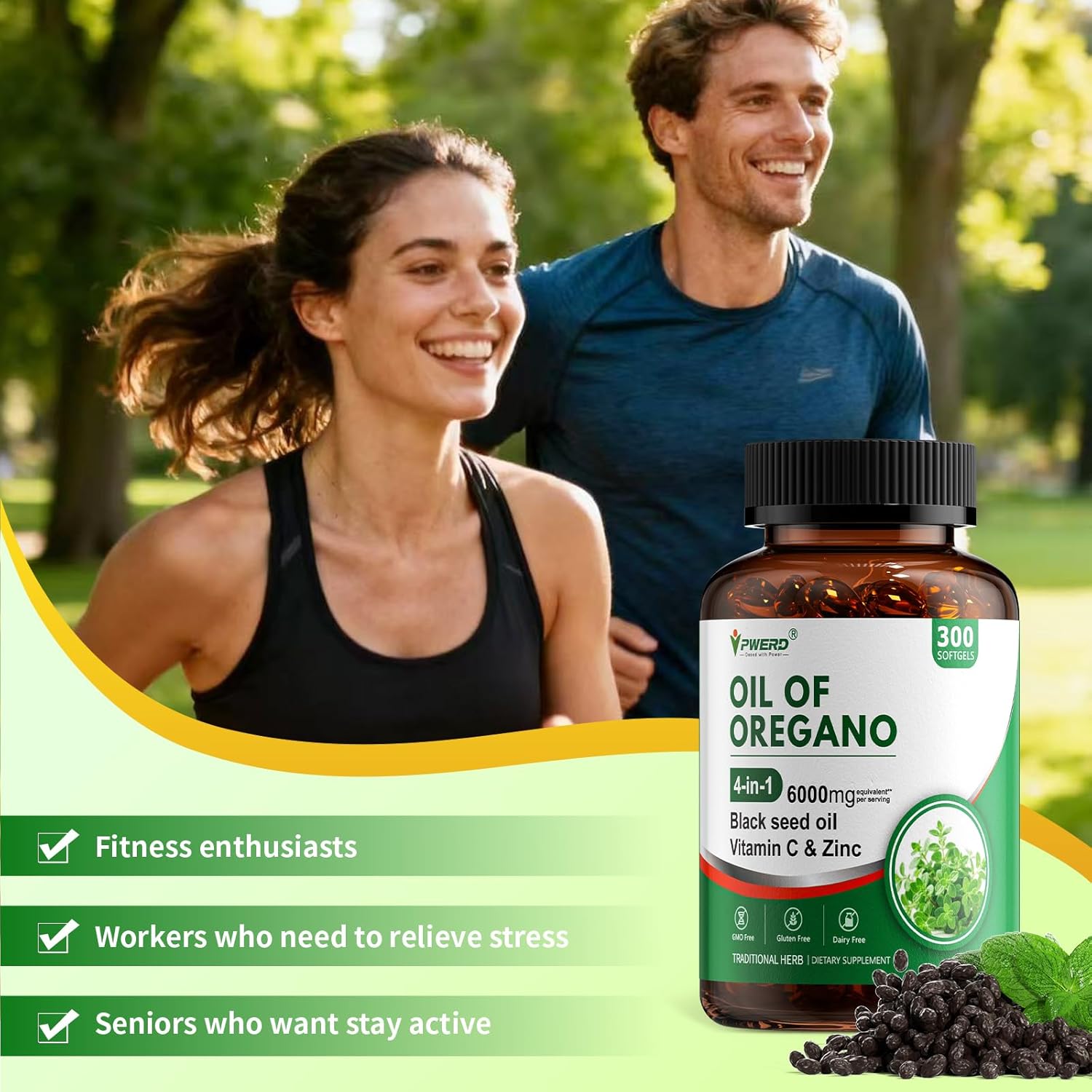 300 Softgels Wild Oregano Oil Capsules Organic Pills of Oregano Softgels Capsules Organic with Black Seed Oil - Image 7