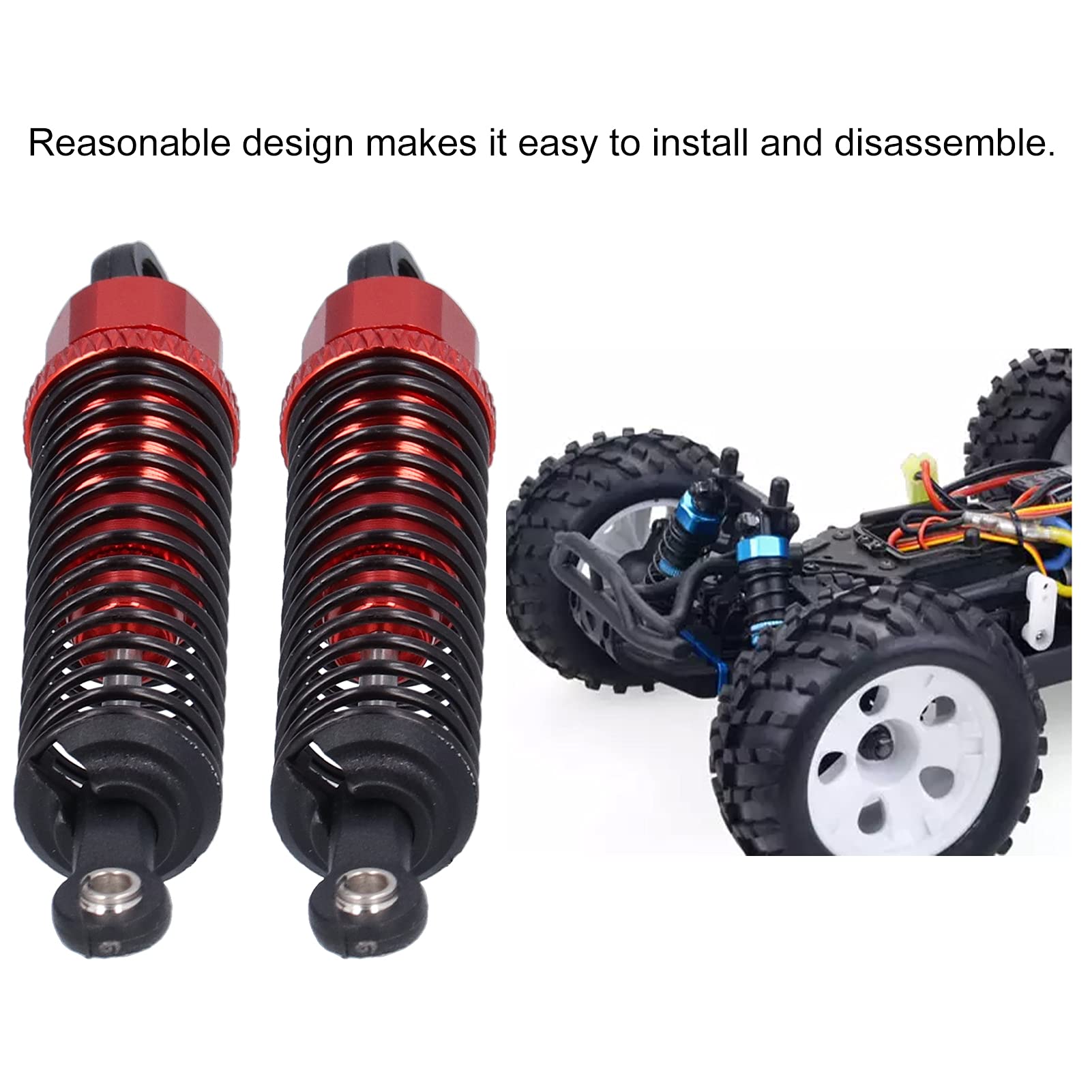 OKUYONIC Ammortizzatori A Olio Per Auto RC 80mm - Sospensioni In Metallo CNC Con Doppia Molla Per Tamiya CC01, TRX-4, SCX10 - 3