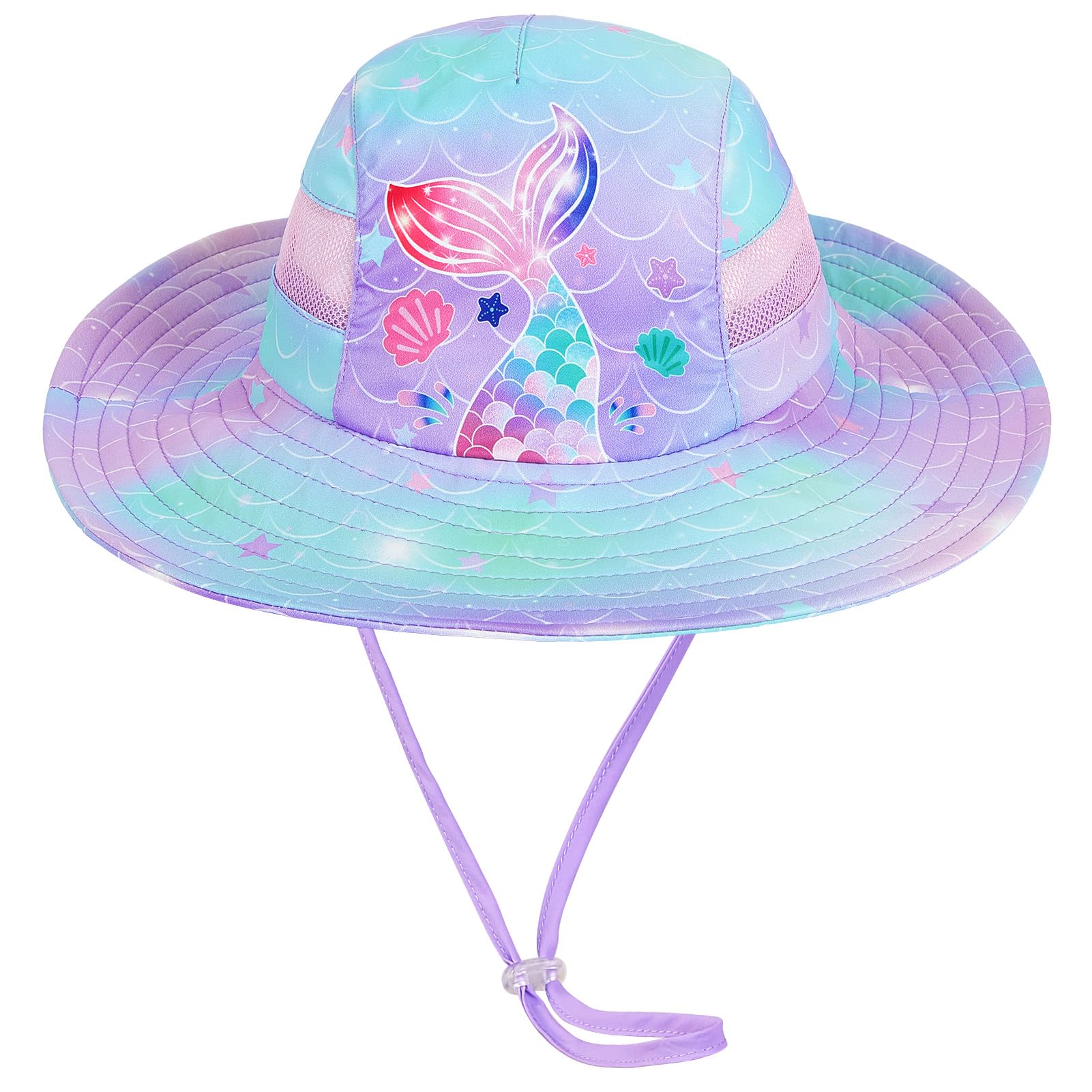 ICOSY Sun Hat for Kids Girls, UPF 50+ Wide Brim Beach Hat for Toddler