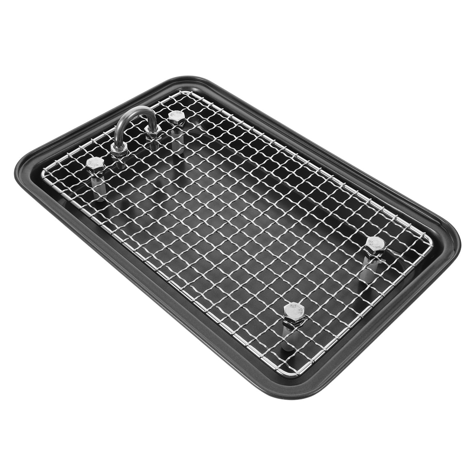 Veemoon Lettiera per Conigli in Acciaio Inox - Lettiera per Conigli con griglia allargata - Vassoio per WC - Contenitore per Escrementi Profondo - Accessori per Gabbie per Piccoli Animali