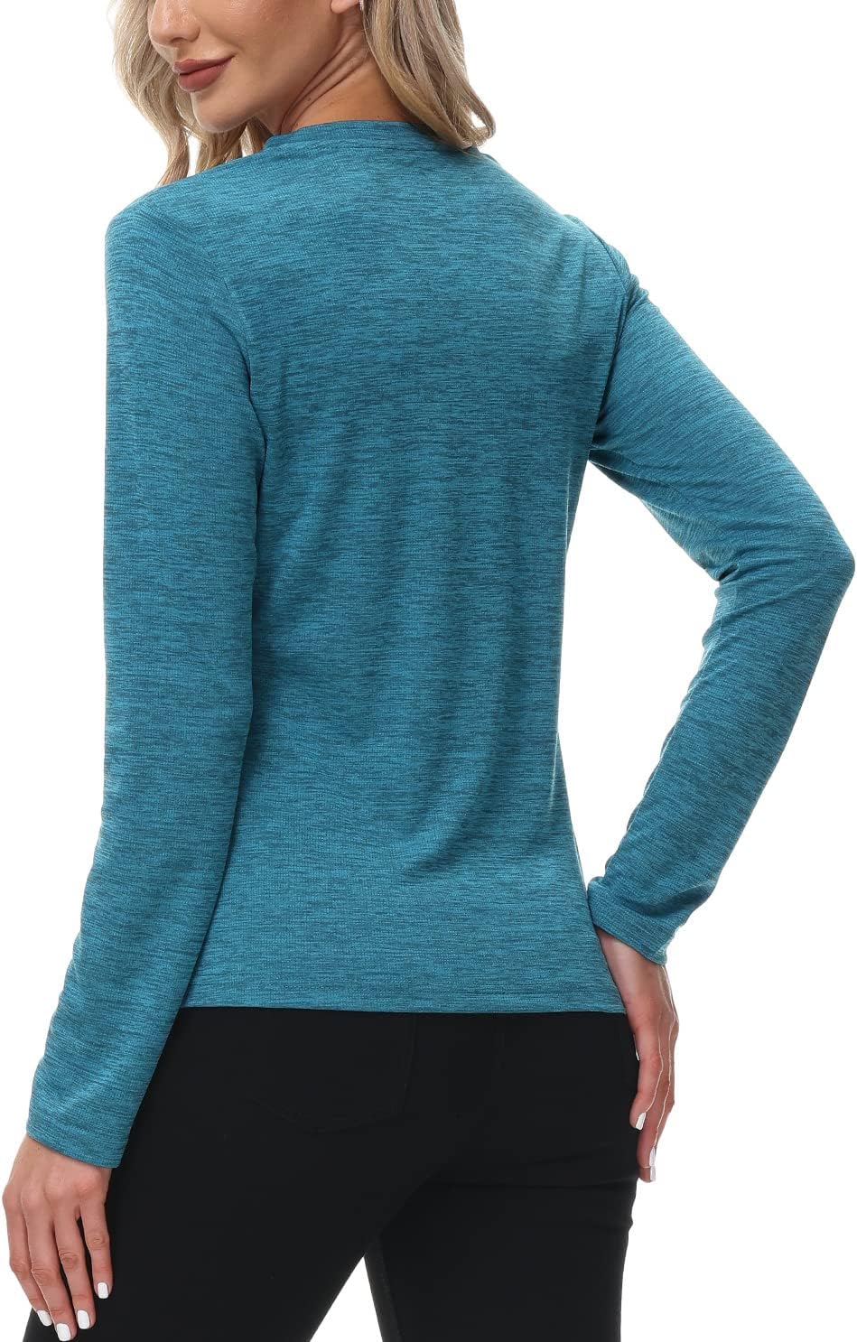 MoFiz Women's Golf Polo Shirt UPF 50+ Sun Protection 1/4 Zip Long Sleeve Pullover Tops Quick Dry Athletic Sport T-Shirt - Image 4