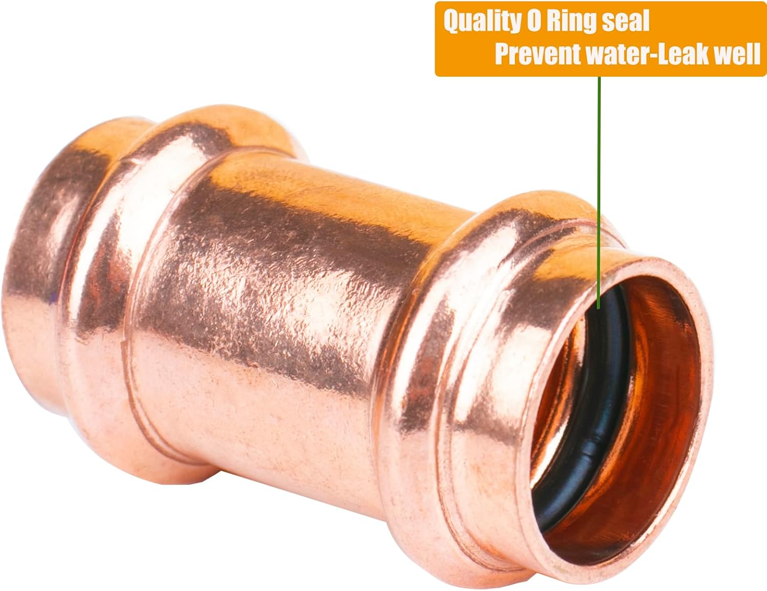 WHK 12 Packs 3/4" Copper Pro Press Fittings Kit,5 PCS Propress Coupling Fittings,4 PCS Press Copper 90 Degree Elbow with 3 PCS Press fit tee use for Connect Copper Pipe