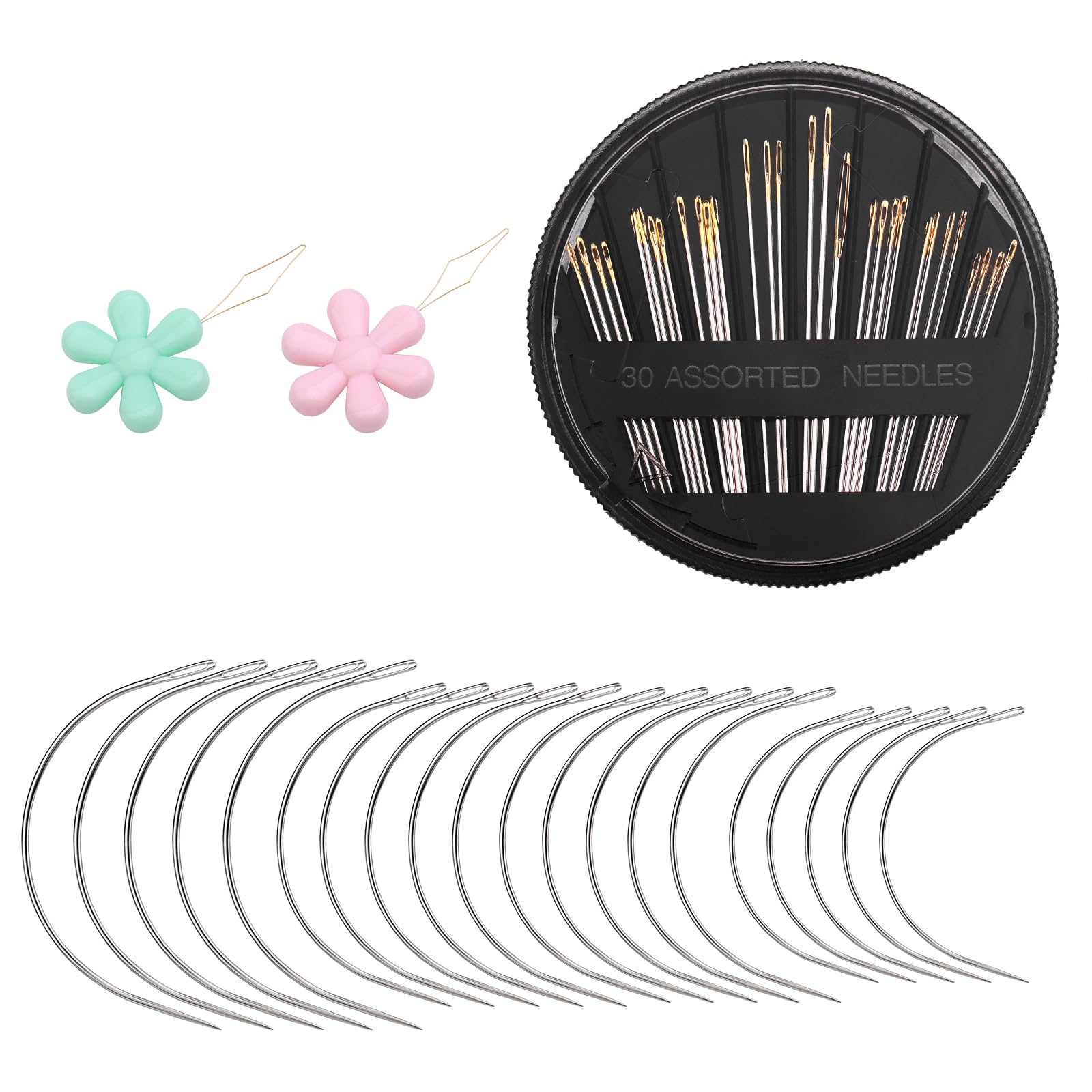 Gebogene Nähnadeln Set – 7 Größen (2–6 Zoll) Für Leder, Polster & Bastelarbeiten