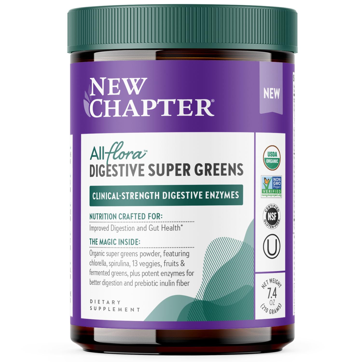 New Chapter All-Flora Digestive Super Greens Powder, 30 Servings