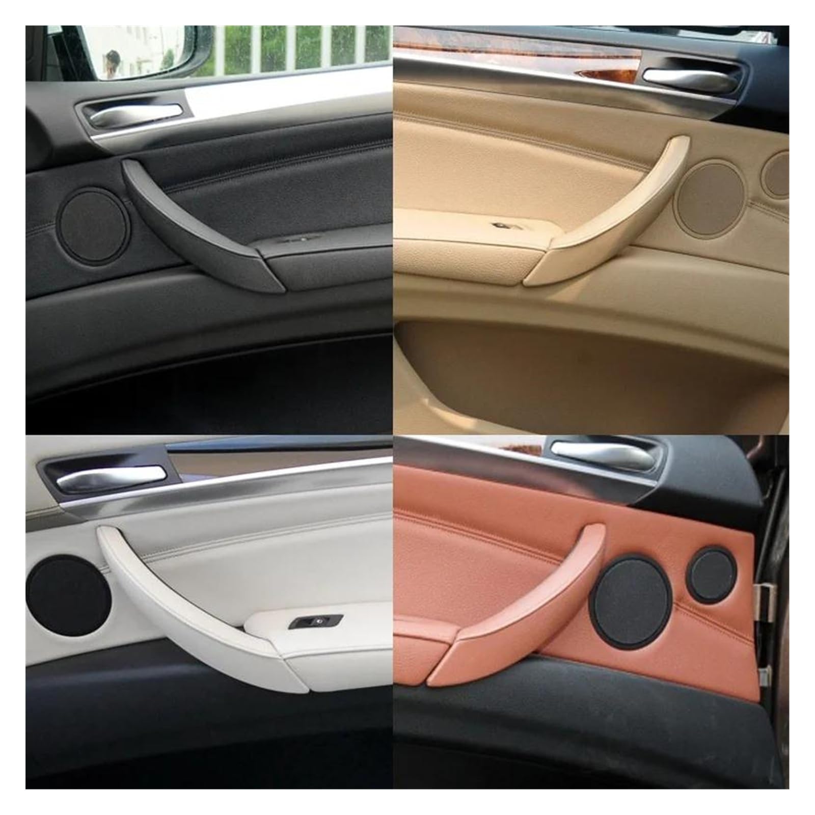Maniglia Porta Interna Per BMW X5 X6 E70 E71 E72 2007 2008 2009 2010 2011 2012 2013 Interni Auto Sinistra Destra Maniglia Porta Passeggero Rivestimento Pelle Maniglie Interne Portiere(Left Beige)
