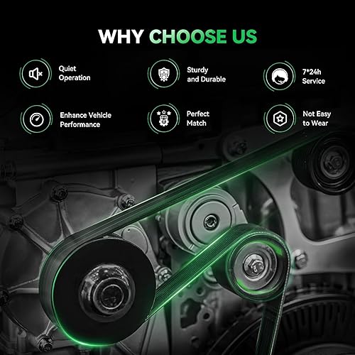 Miniatura 5 de AUQDD 39129 Tensor de correa (para 3.5L VQ35HR 3.7L VQ37VHR) apto para INFI-NITI 08-12 EX35,09-12 FX35,08-13 G37,14-19 Q70,14-17 QX50 07-07-09