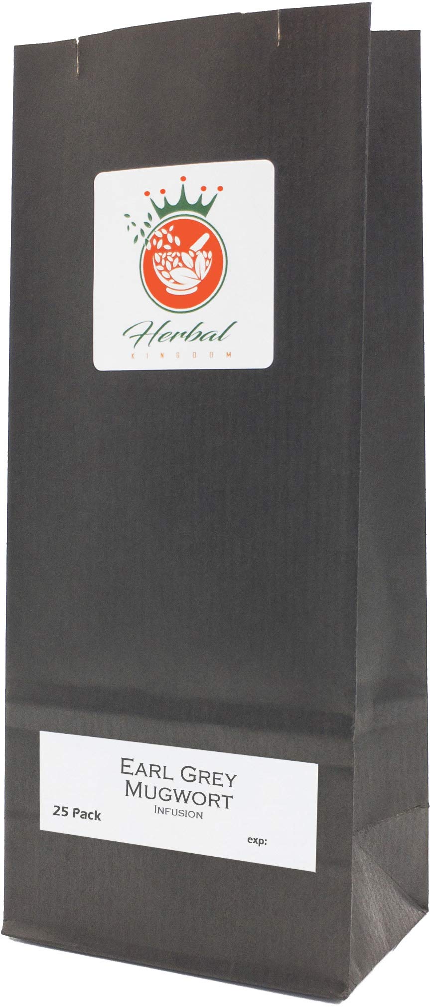 Mugwort and Black Tea Herbal Infusion (Earl Grey - 25 Unbleached Tea Bags - 50g)