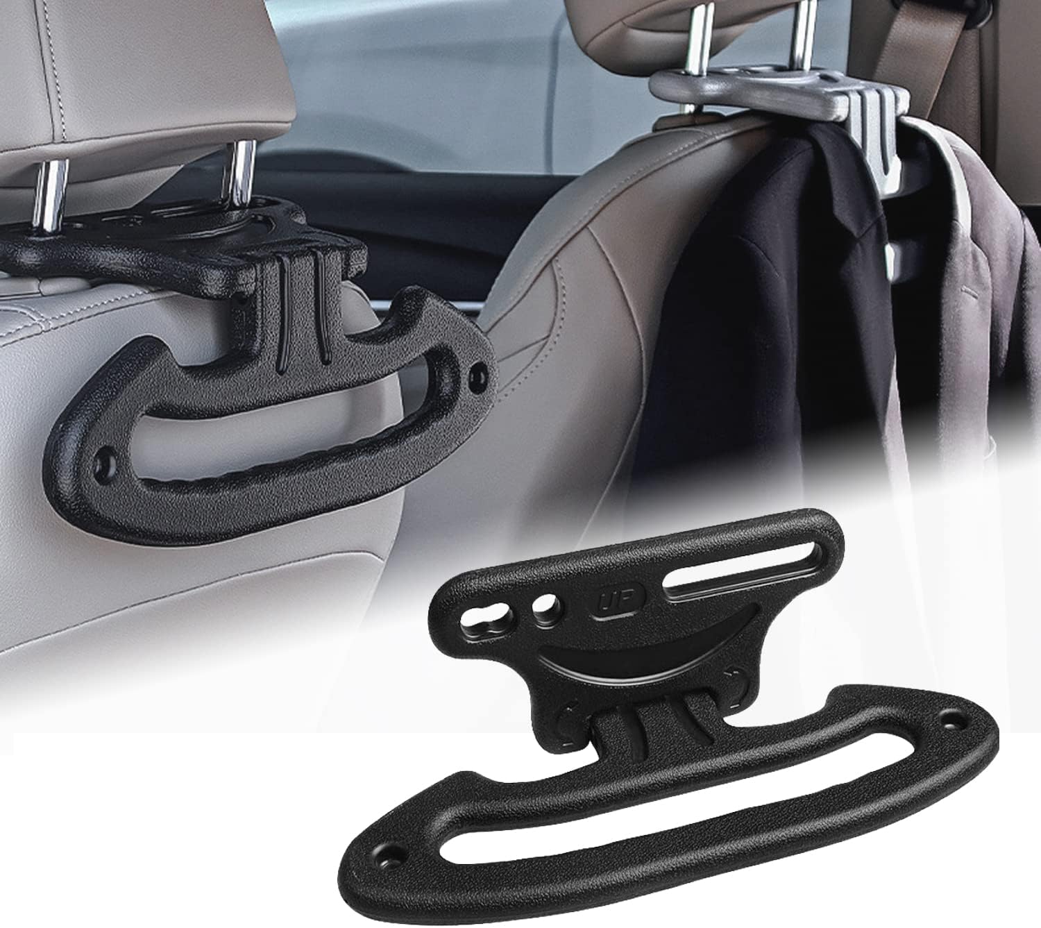 3 in 1 Car Coat Hanger for Headrest Back Seat Coat Hanger Coat Towel