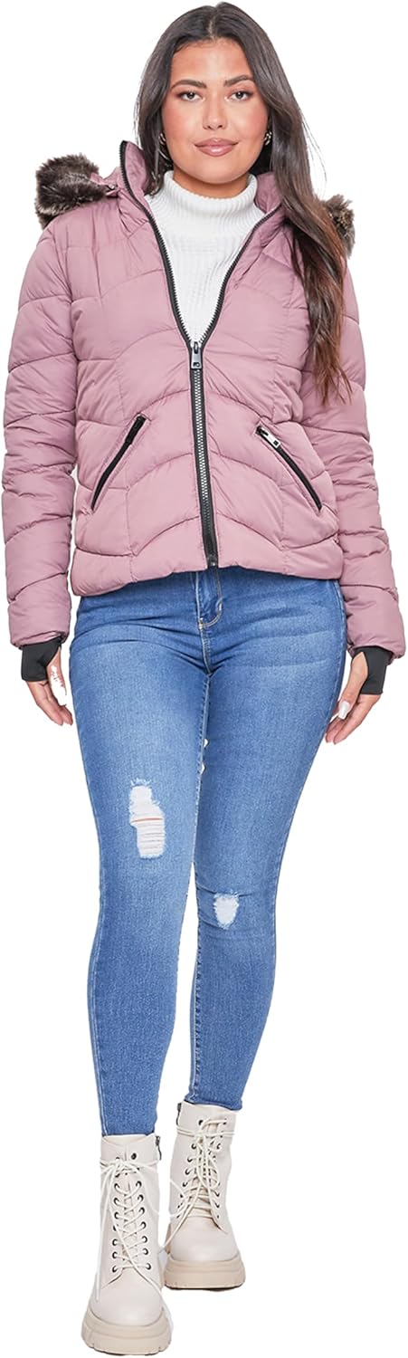 YMI Women's Junior Full Length Water Resistant Puffer Jacket
