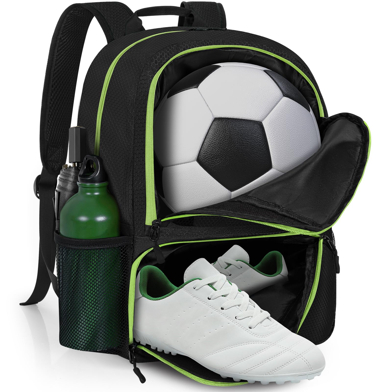 OUUTMEE Mochila deportiva para fútbol baloncesto voleibol resistente organizador pelotas zapatos gran capacidad