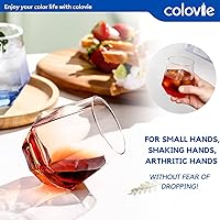 Vista 33 de ColoVie Martini Glasses set of 6,Champagne Flutes set of 6, Stemless, Colored