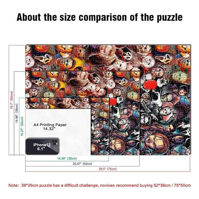 Foto 3 de 4 de SIBREA Puzzle para Adultos Monstruo de Terror 1000 Piezas Apto para Adultos y Niños Mayores de 12 Años…