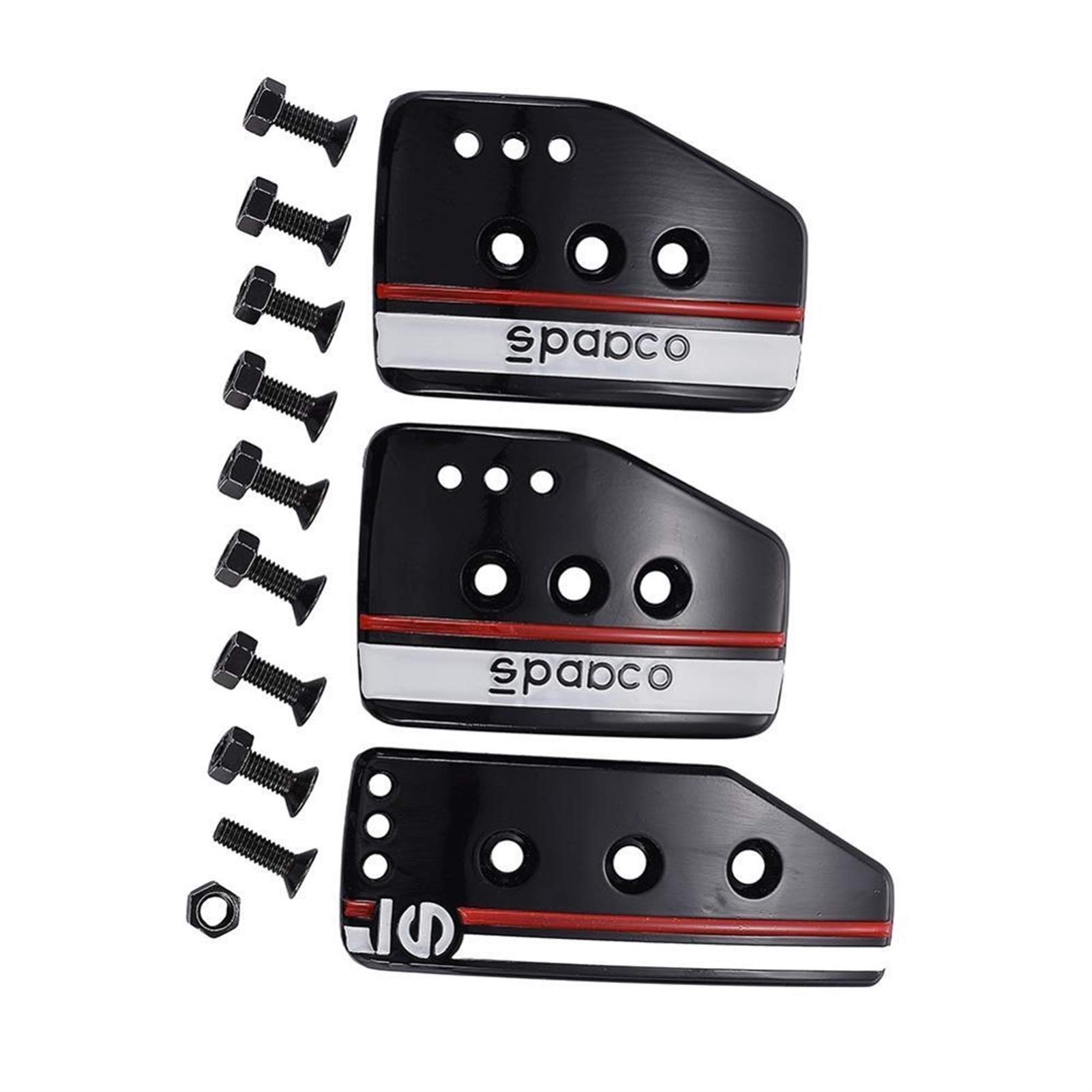 QSCTYG Auto Pedal 3 stücke manuelle Auto Kupplung bremsbeschleunigung fußpedale Abdeckung tratspedal Pads für die meisten Fahrzeug Nicht universell 22 (Color Name : Black) Auto & Motorrad