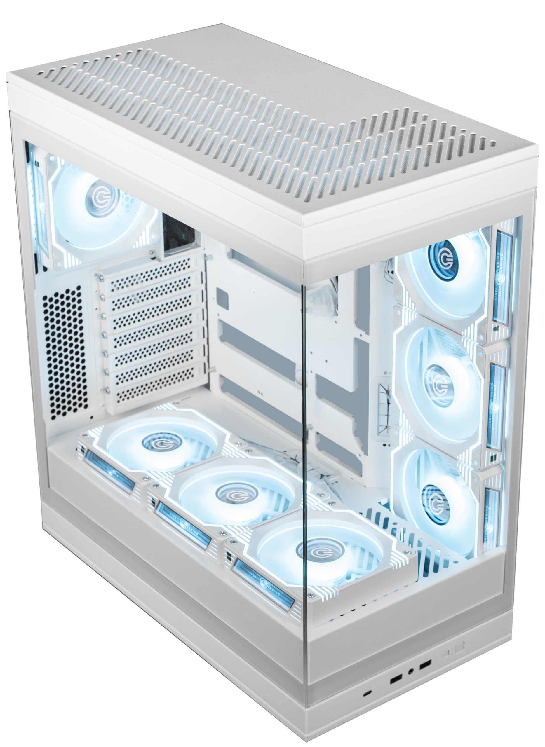 Circle Thrillux Gaming Case - White | ARGB Fans -5
