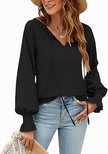 SimpleFun Blusa de verano de manga corta con cuello en V floral para mujer