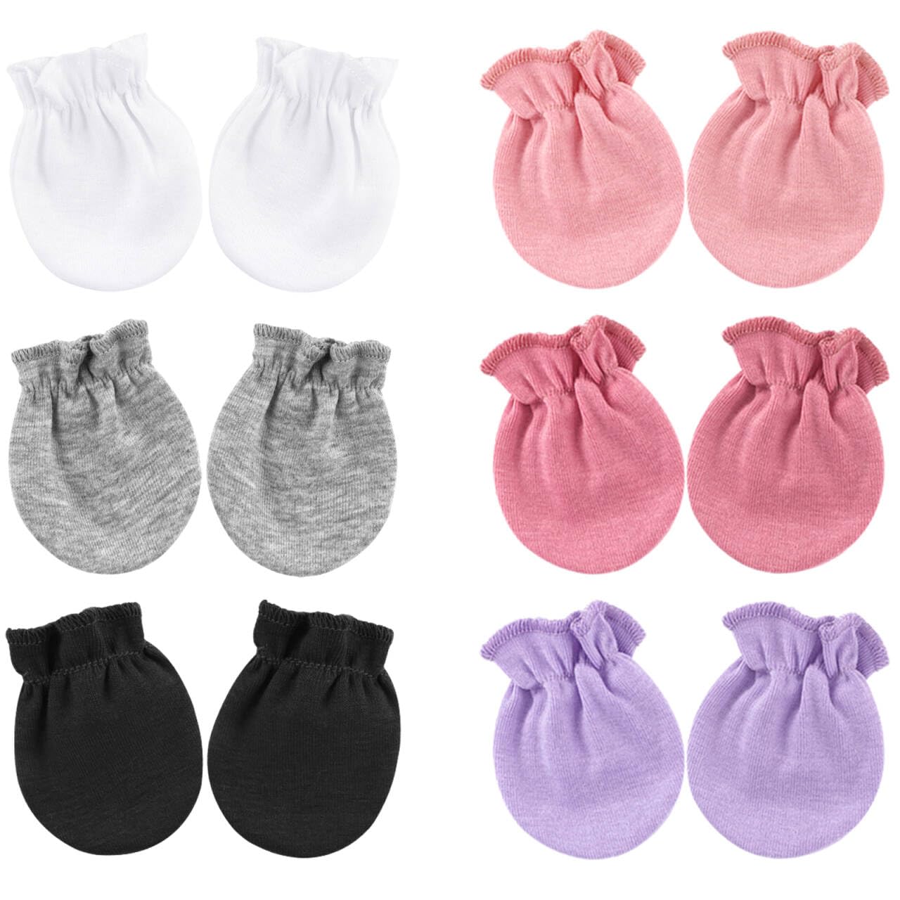 DRESHOW Newborn Baby Mittens Infant Gloves No Scratch Mittens Cotton Gloves for 0-6 Months