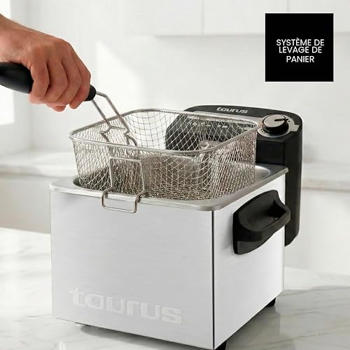 Taurus - Professional 2 Plus Fryer | 2L Capacity | 1700W Power | Oil Filter System | Submersible Resistance | Adjustable Temperature | Removable | Stainless Steel Housing - 5