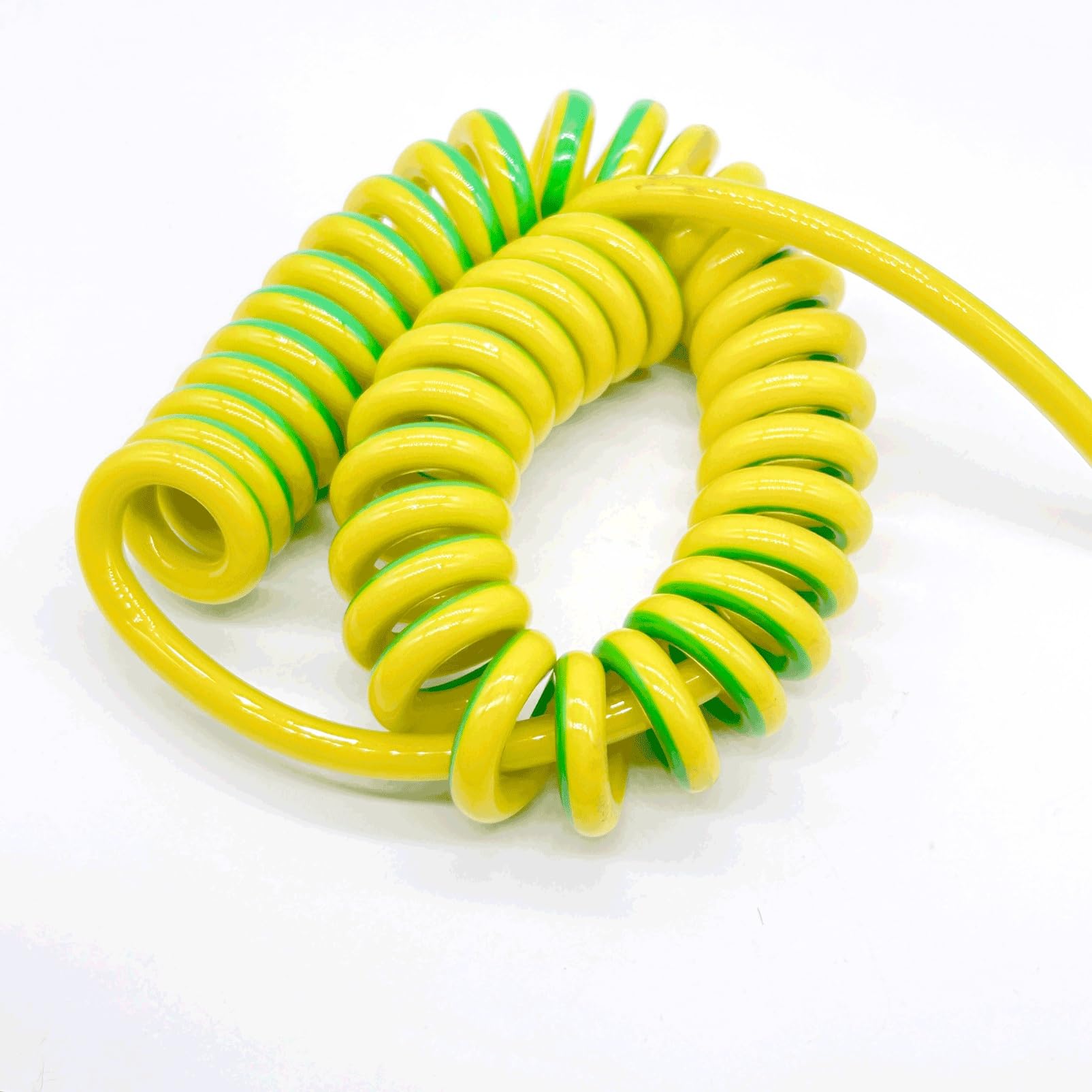 Câble électrique extensible de 18 mètres en polyuréthane monoconducteur jaune vert souple et flexible Câble élastique(17AWG 1mm2)
