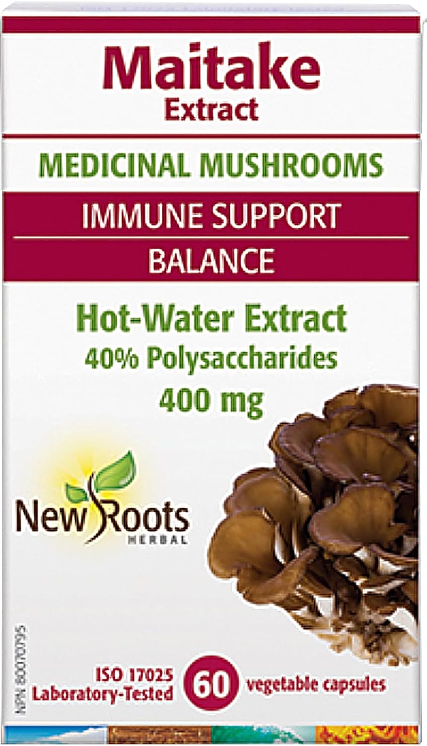 Amazon New Roots Herbal (ニュールーツハーバル) マイタケ 400mg 60カプセル βグルカン 食物繊維