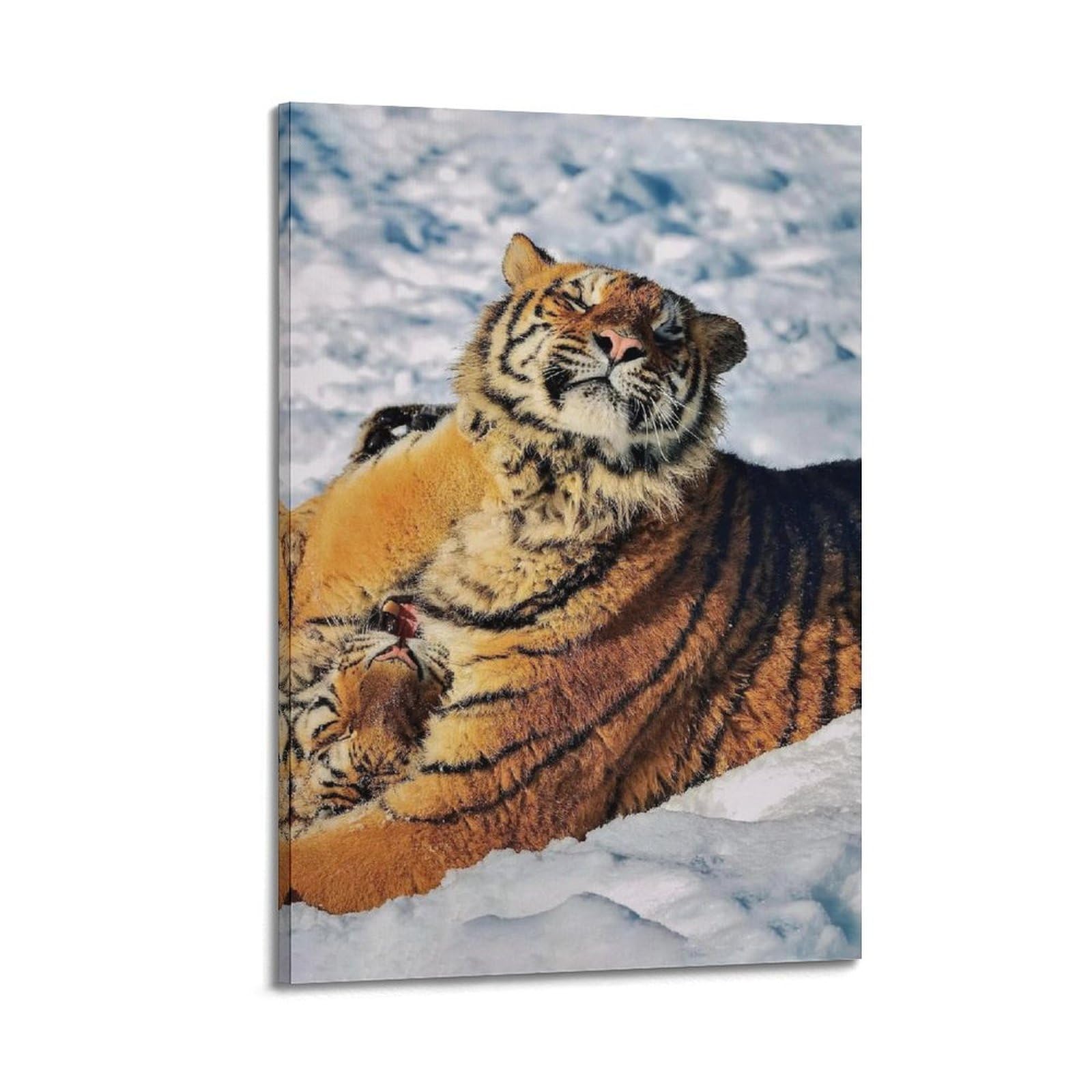 XKUGA Wild Feline Predators Poster Tiger Habitat Modern Decorative Canvas Prints - Ideal Wall Art for Family, Man Cave, Game Room, Boys & Girls Bedroom 16x24inch(40x60cm)