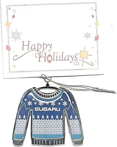 Miniatura 2 de Subaru Logo Holiday Christmas Festive Sweater Ornamento Forester Outback Crosstrek Ascent BRZ Sti WRX Impreza Legacy