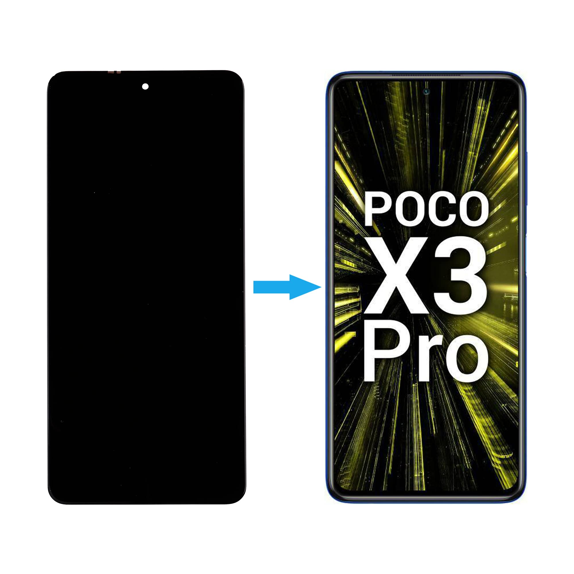 Display LCD Xiaomi Poco X3 6.67″ – Schermo Di Ricambio Con Utensili – Nero - 5