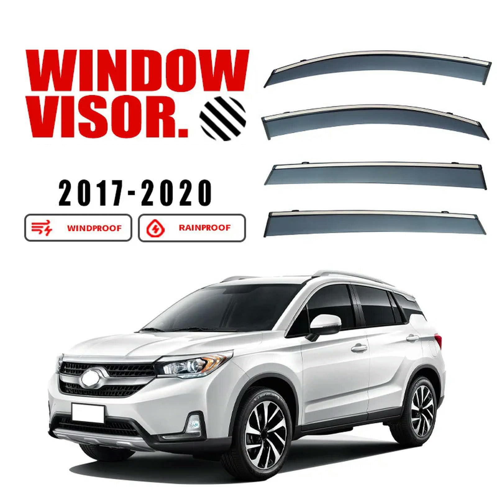 Osłony przeciwdeszczowe na szyby samochodowe,osłony okienne,osłony przeciwwietrzne,deflektory,osłony,Dla Mitsubishi Eupheme PHEV 2017-2020