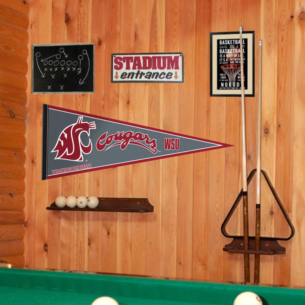 Washington State Cougars Gray Pennant - Image 2