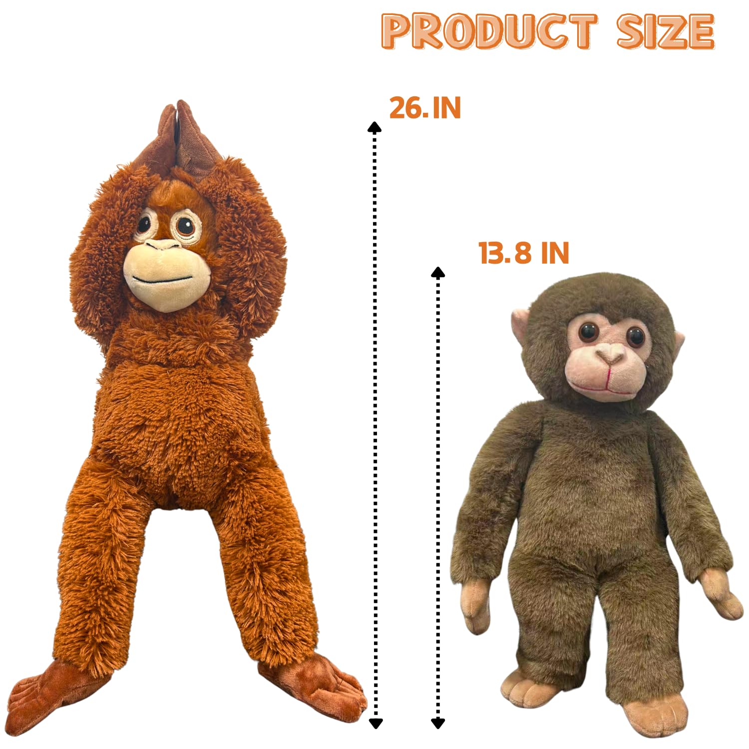 Amazon.com: TQJOUJOU Punch Monkey Plush Toys, 2Pcs Baby Monkey