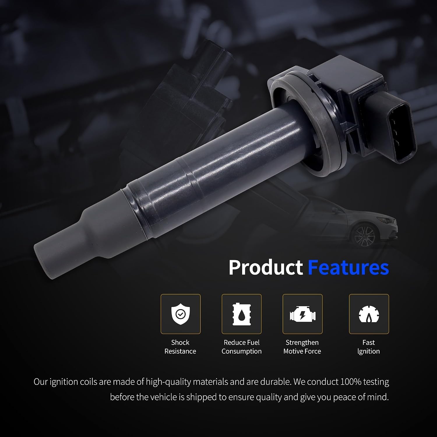 UF316 Ignition Coil Compatible with Scion XA 2004 2005 2006 XB 2004 2005 2006, Toyota Echo 2000 2001 2002 2003 2004 2005 Prius 2001-2009 Prius c 2012-2019 Yaris 2004-2018 Replaces GN10312