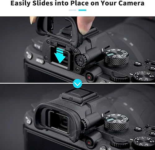Miniatura 5 de JJC Visor ocular para cámara Sony A7 III A7 II A7 A7R IV A7R III A7S II A7S II A7S A99 II A9 A58, repuesto de silicona suave para Sony FDA-EP18