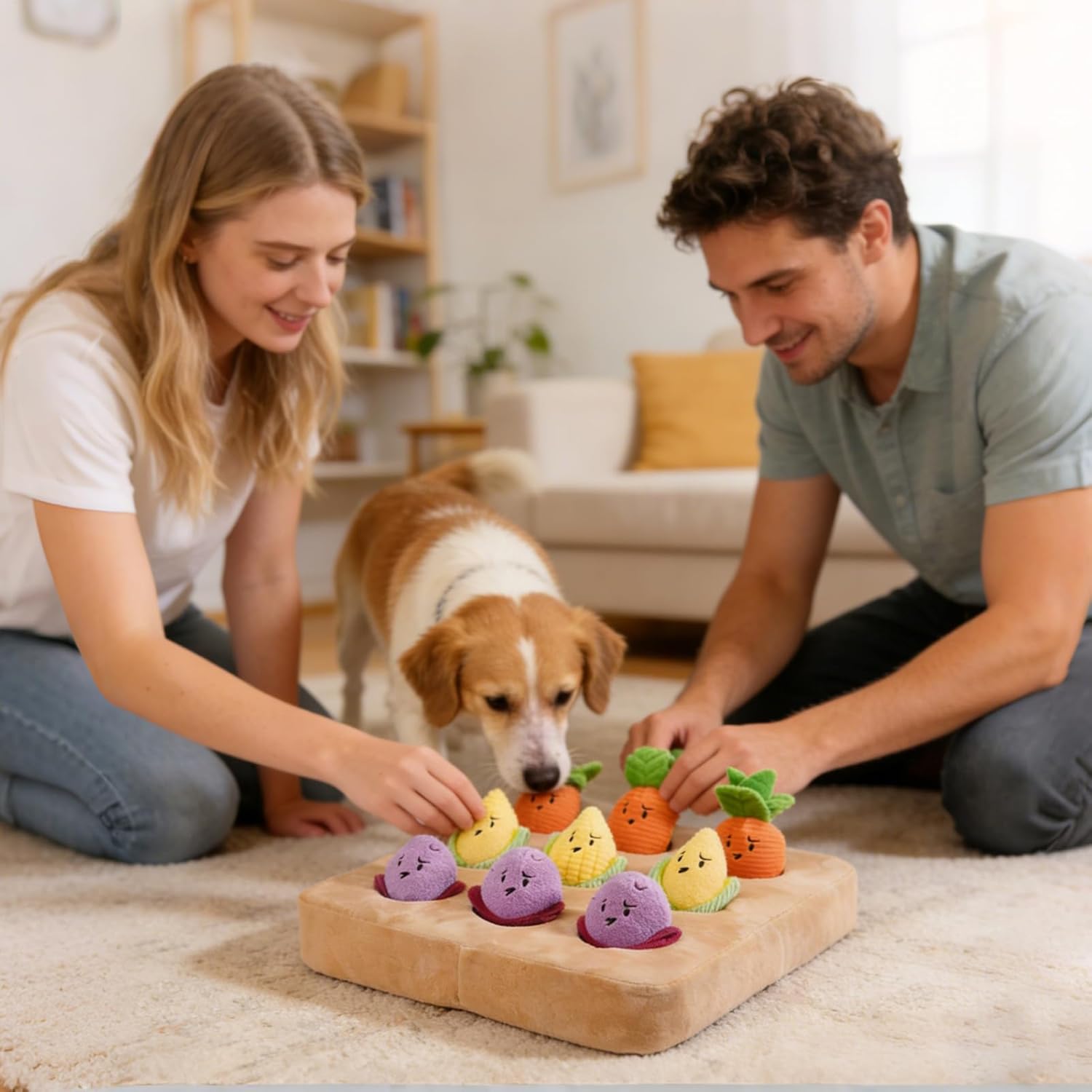 Genérico Dog Snuffle Toy, Squeak Pad - Carrot Dog Snuffle Mat - for Anti-Boredom, Pets All Sizes
