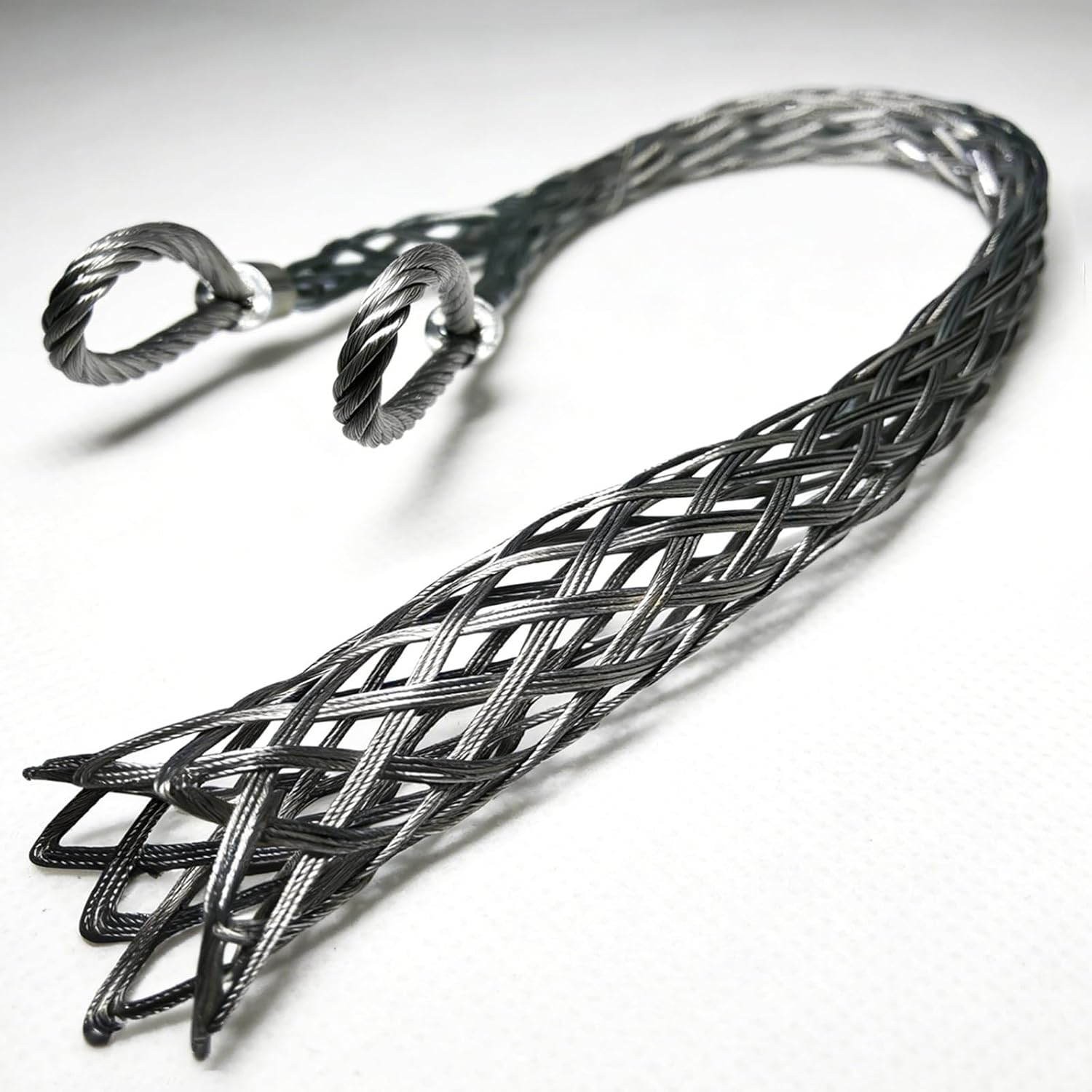 Upgrade Heavy Wire & Cable Mesh Pulling Grip, Double Head Cable Pulls, (D: 1.18-1.54", L: 0.8m/31.5")