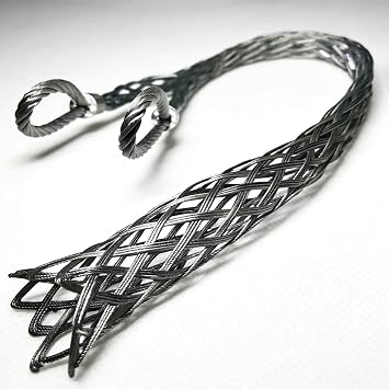 Upgrade Heavy Wire & Cable Mesh Pulling Grip, Double Head Cable Pulls, D 1.18-1.54", L 0.8m/31.5"