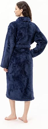 Berkshire Extra-FluffyTM Womens Robe Luxurious Fluffy Plush Bathrobe,Soft Warm Fleece Loungewear with Pockets and Belt