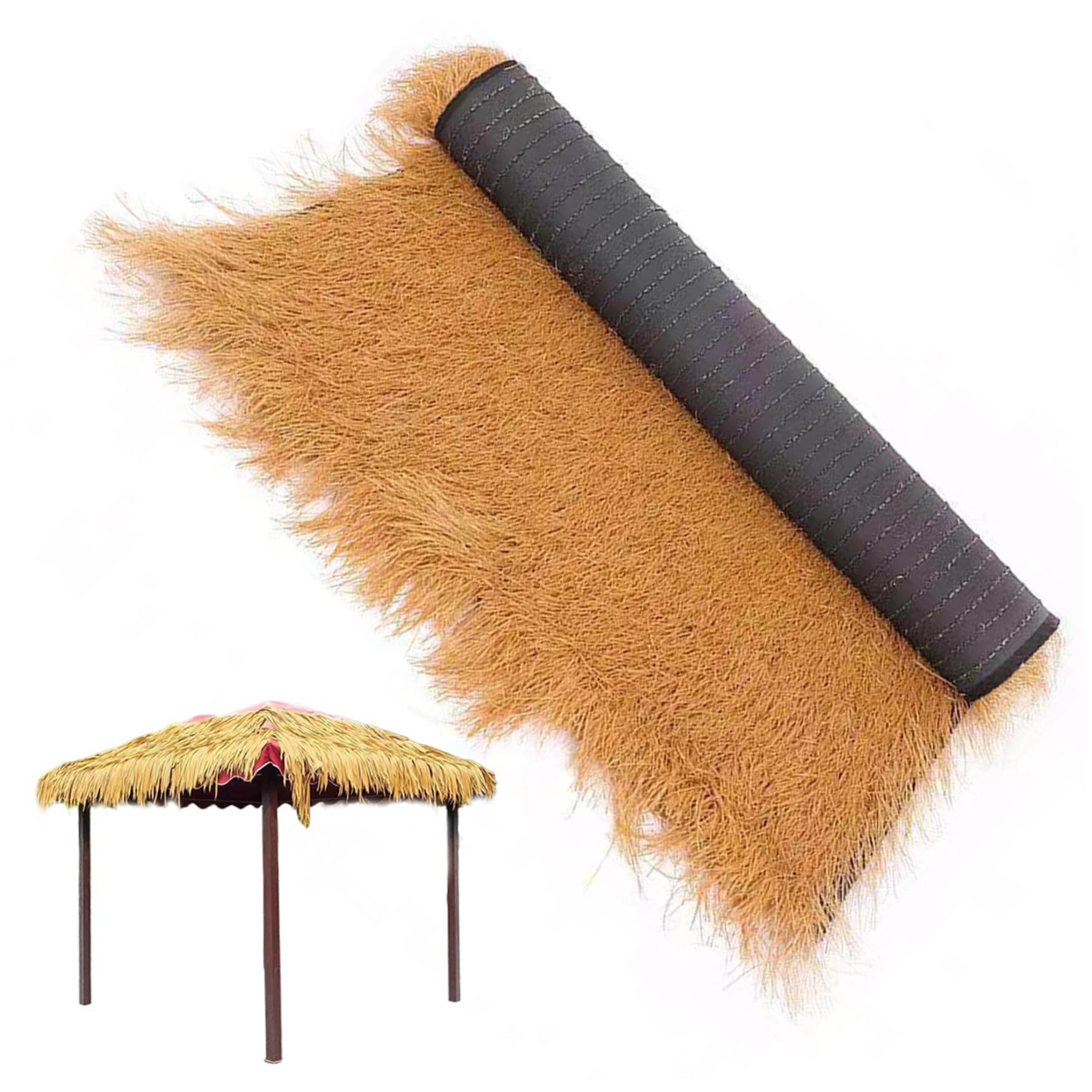 Toit en chaume artificiel ignifuge pour paillote Tiki et déco de patio