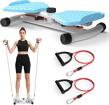 HOTSWEAT Waist Twister, Exercise Twist Boards Twisting Waist Machine for Women Belly Fat, Noiseless Ab Twister Machine with Resistance Bands, Waist Sculptor for Home Gym