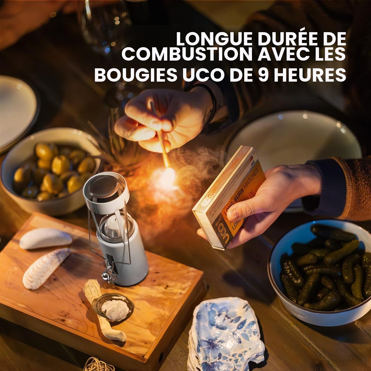 UCO Lot de 3 lanternes à Bougie Originales avec Sac de Rangement, Taille Originale, Aluminium