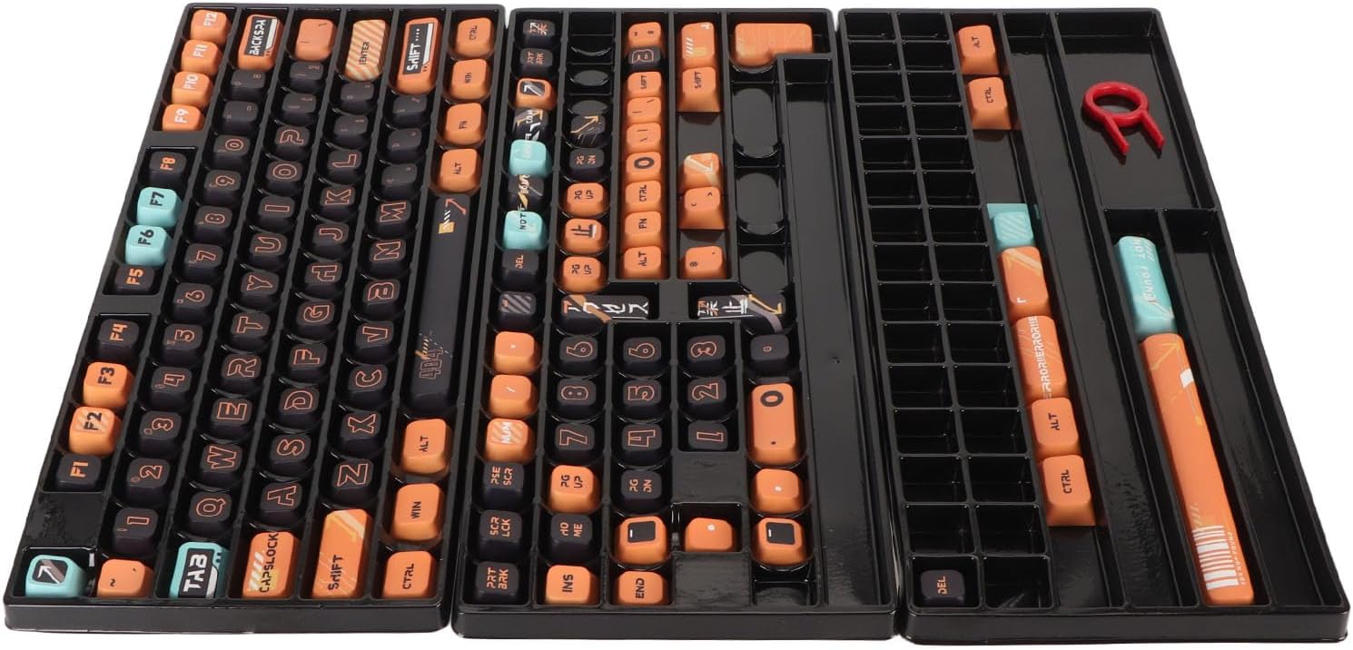 141 Keys Keyboard Keycaps Set, PBT Mechanical Keycaps, Fadeless XDA Height Keycap Set with Ergonomic Design for 61 87 98 104 108 141 Keys Mechanical Keyboard, DIY Customizable Keyc