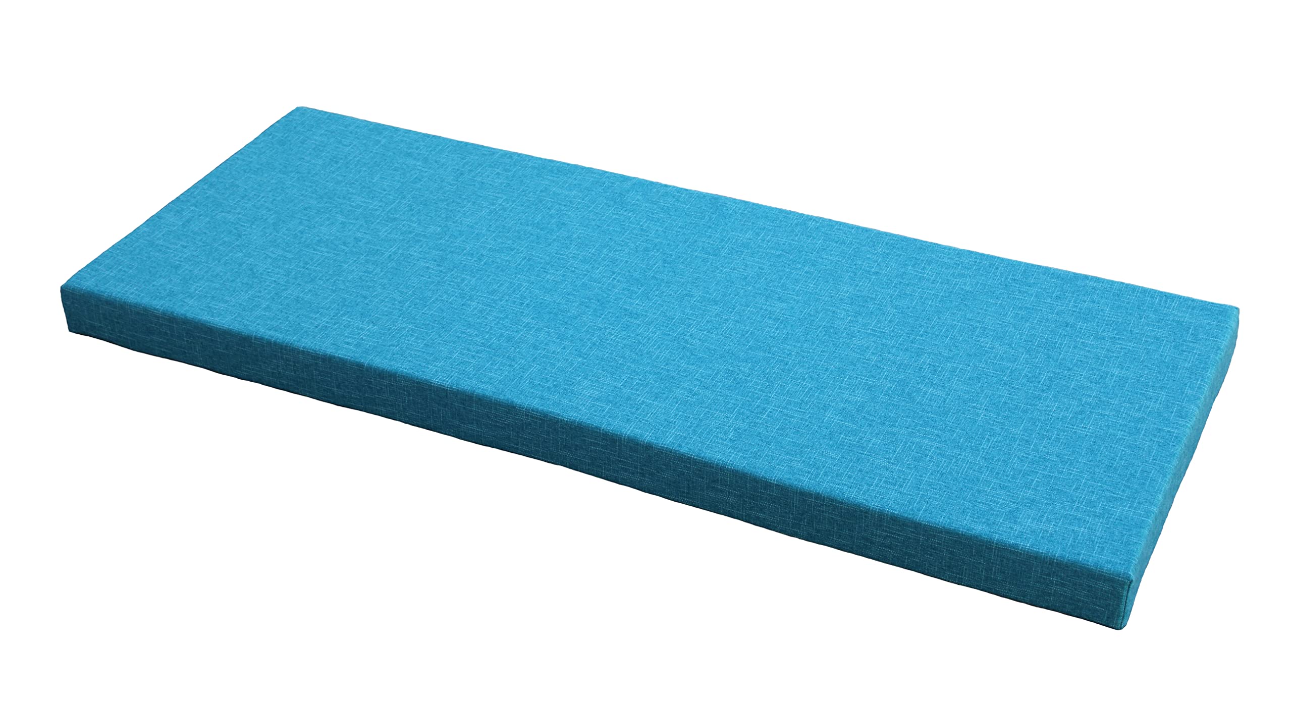 Ginsimar Custom Size Bench Cushion - Entry Bench, End of Bed Storage, Farmhouse Style (Turquoise; 54 x 45 x 10 cm)