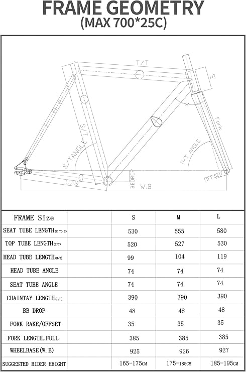 700C Fixed Gear Bike Frameset 53CM 55CM 57CM Aluminum Alloy Racing Track Bike Frame With Carbon Fork, Quick Release Frame 100/120mm QR