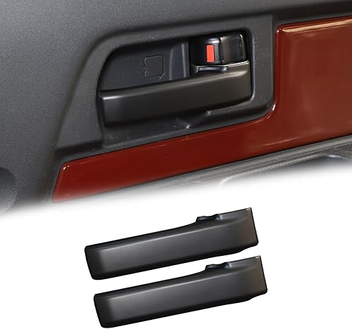 LLKUANG Cubierta protectora de manija interior de puerta para Toyota FJ Cruiser 2007-2021 ABS manija interior de puerta interior cubierta decorativa
