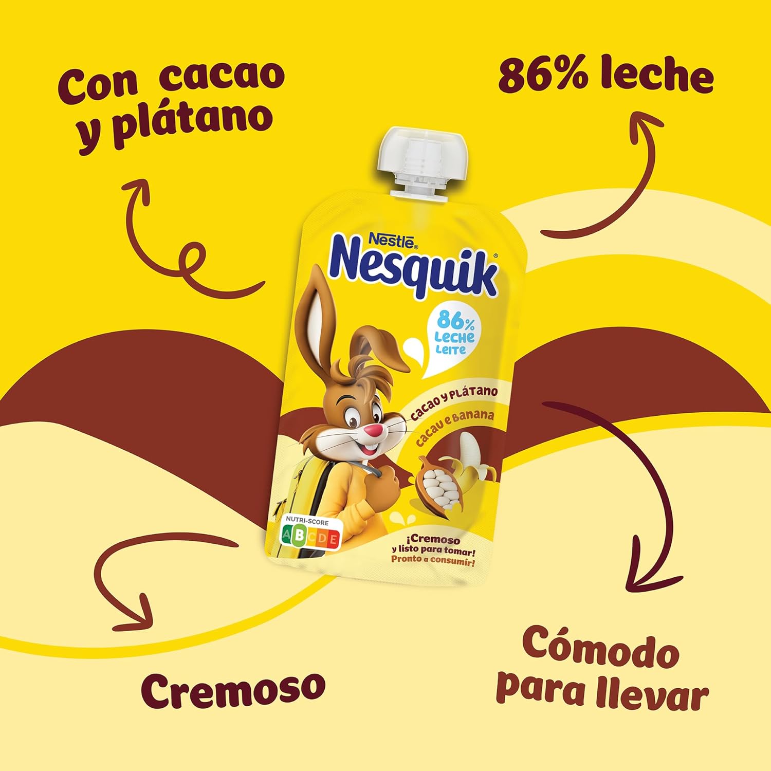 Bolsita Nesquik Cacao y Plátano por 0,75€ (en compra recurrente)