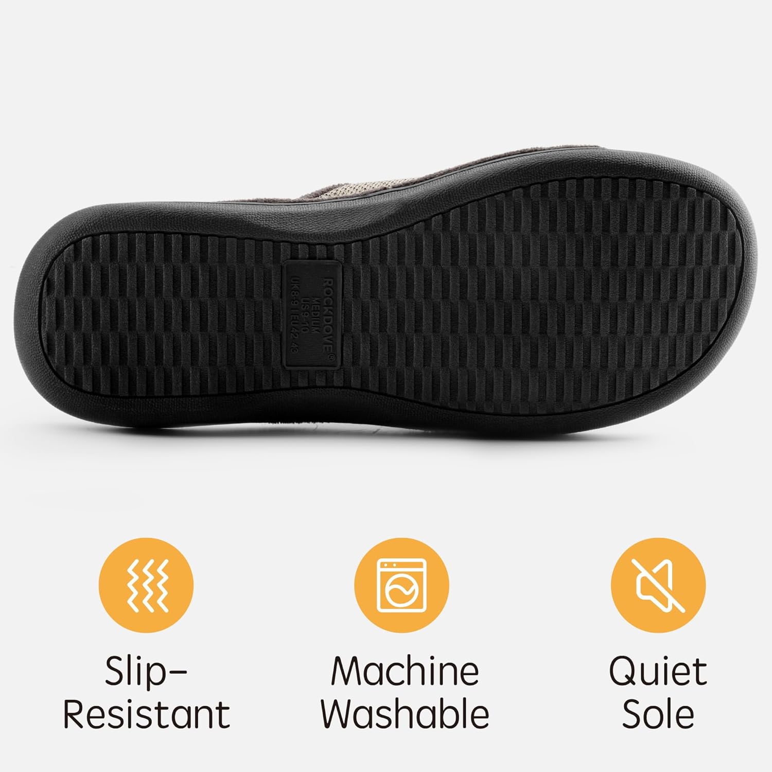 RockDove Men's Adjustable Wrap Memory Foam Slide Slipper - Image 5