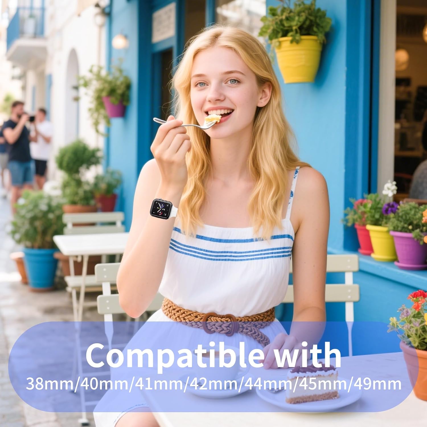 Sport Bands Compatible with Apple Watch Band 42mm 44mm 45mm 46mm 49mm for Women and Men, Magnetic Closure Silicone Sport Strap for iWatch Series 10 9 8 7 6 5 4 3 SE Ultra (Orange) - Image 7