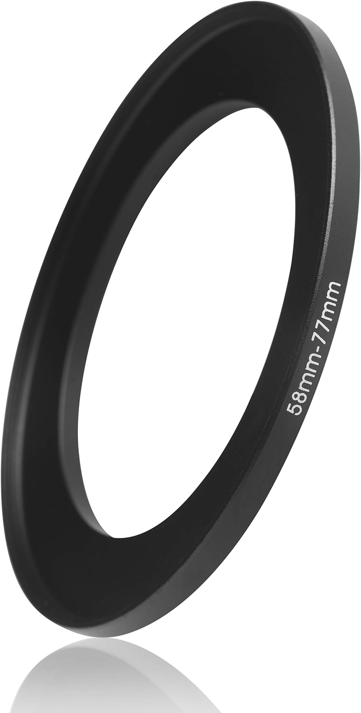 Ares FotoStep-Up Lens Adapter Ring for Filters, Made of CNC Machined Metal with Matte Black Electroplated Finish (58mm – 77mm)