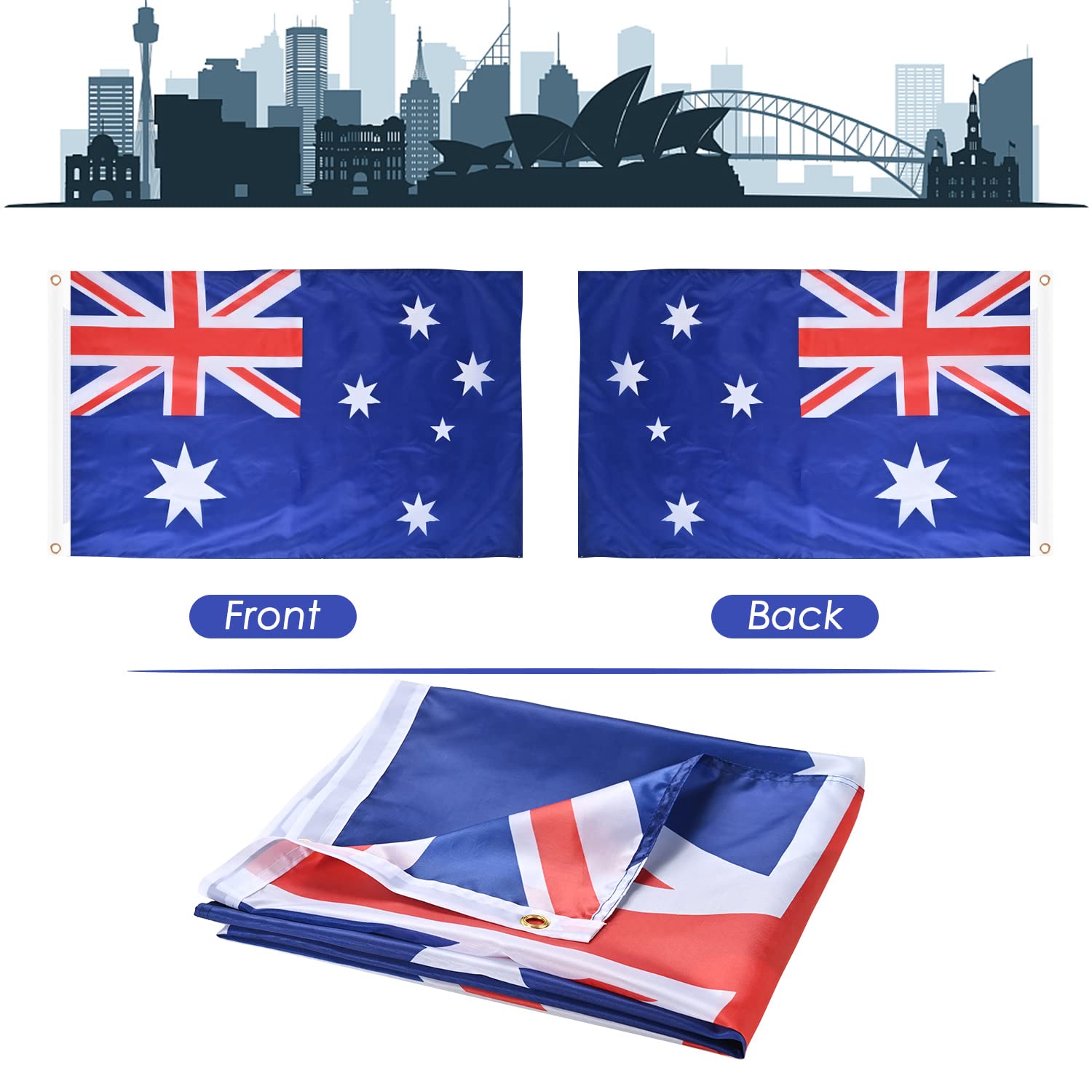 AZ FLAG Australien Flagge 150x90cm - Wetterfeste Außenflagge