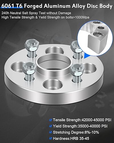 Miniatura 5 de ECCPP Espaciadores de rueda de 4 x 100 centrados en 4 lengüetas de 0.78 pulgadas para Honda Civic 2007-2016 para Honda Fit 2000-2014 para Honda